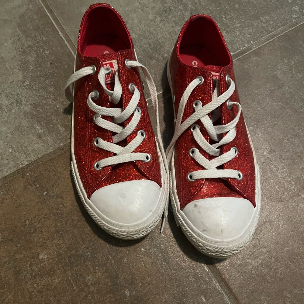 Red Sparkle Converse